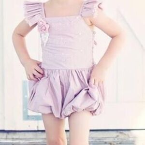 Dollcake girl’s size 8 vintage pink & lace romper